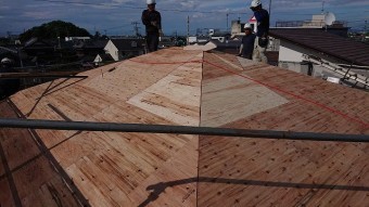 構造用合板の増し張り補強