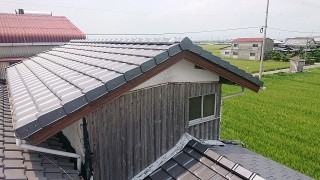 平板瓦施工完了写真