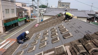セメント瓦の復旧