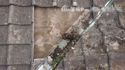 谷部からの雨漏り