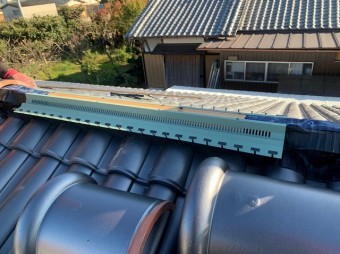 換気棟の施工