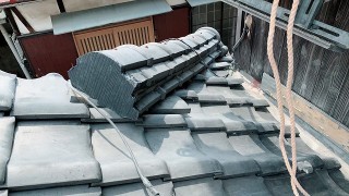 隅棟の積み直し完成