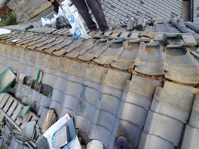 棟を解体した屋根
