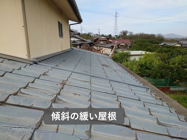 屋根勾配の緩い屋根
