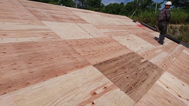 構造用合板の屋根下地